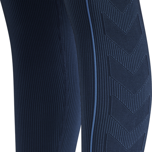 hmlTE CHRISTEL SEAMLESS MW TIGHTS, MARINA/INSIGNIA BLUE MELANGE hmlTE CHRISTEL SEAMLESS MW TIGHTS, MARINA/INSIGNIA BLUE MELANGE, packshot