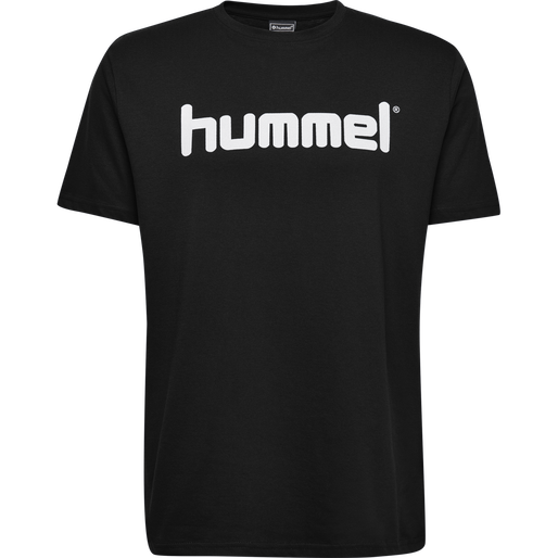 HUMMEL GO COTTON LOGO T-SHIRT S/S, BLACK, packshot