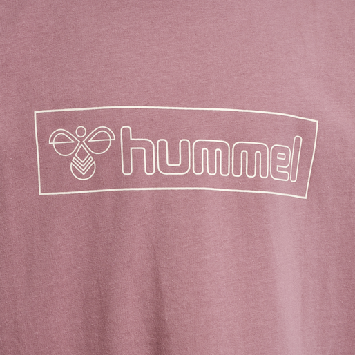hmlBOXLINE T-SHIRT S/S 2 PK, GREY MELANGE/WOODROSE hmlBOXLINE T-SHIRT S/S 2 PK, GREY MELANGE/WOODROSE, packshot