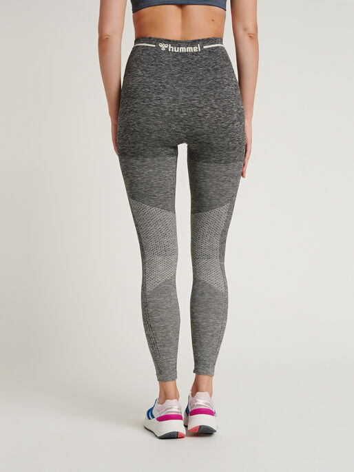 hmlDAWN SEAMLESS HIGH WAIST TIGHTS, MAGNET MELANGE, model