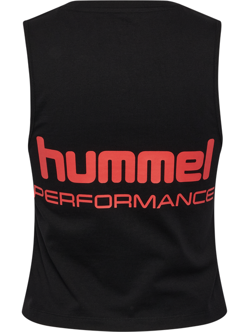 hmlHIIT CROPPED W MUSCLE TANK TOP, BLACK, packshot