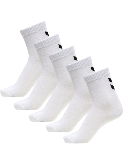 hmlMAKE MY DAY SOCK 5-PACK, BRIGHT WHITE/BRIGHT WHITE hmlMAKE MY DAY SOCK 5-PACK, BRIGHT WHITE/BRIGHT WHITE, packshot