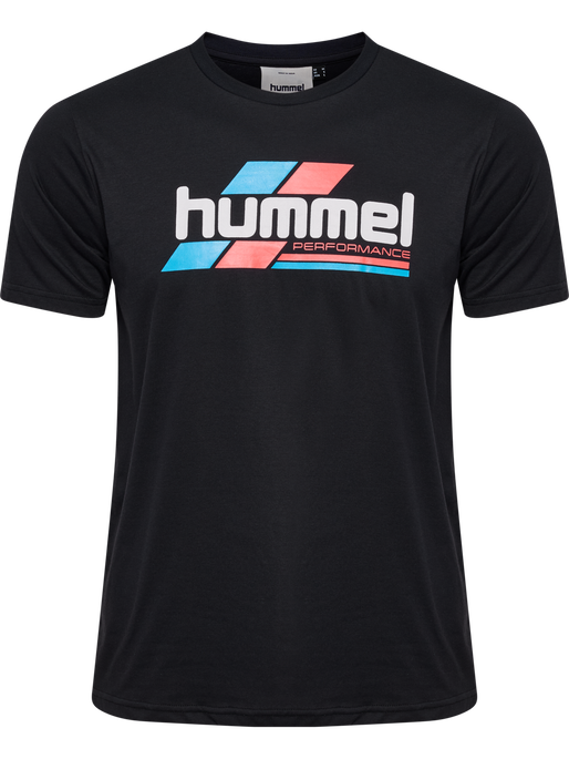 hmlPULSE GRAPHIC T-SHIRT S/S, BLACK/WHITE, packshot