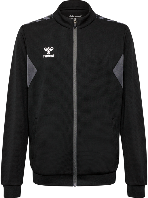 hmlAUTHENTIC PL ZIP JACKET KIDS, BLACK, packshot