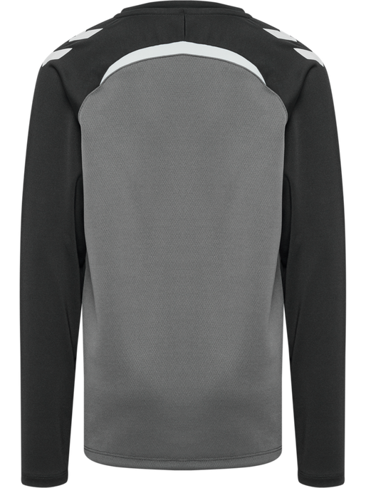 hmlLEAD 2.0 CREW SWEAT KIDS, STEEL GRAY/ASPHALT, packshot