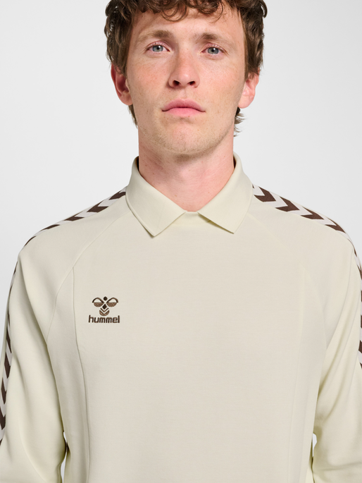 hmlROOT POLO L/S, CANNOLI CREAM, model