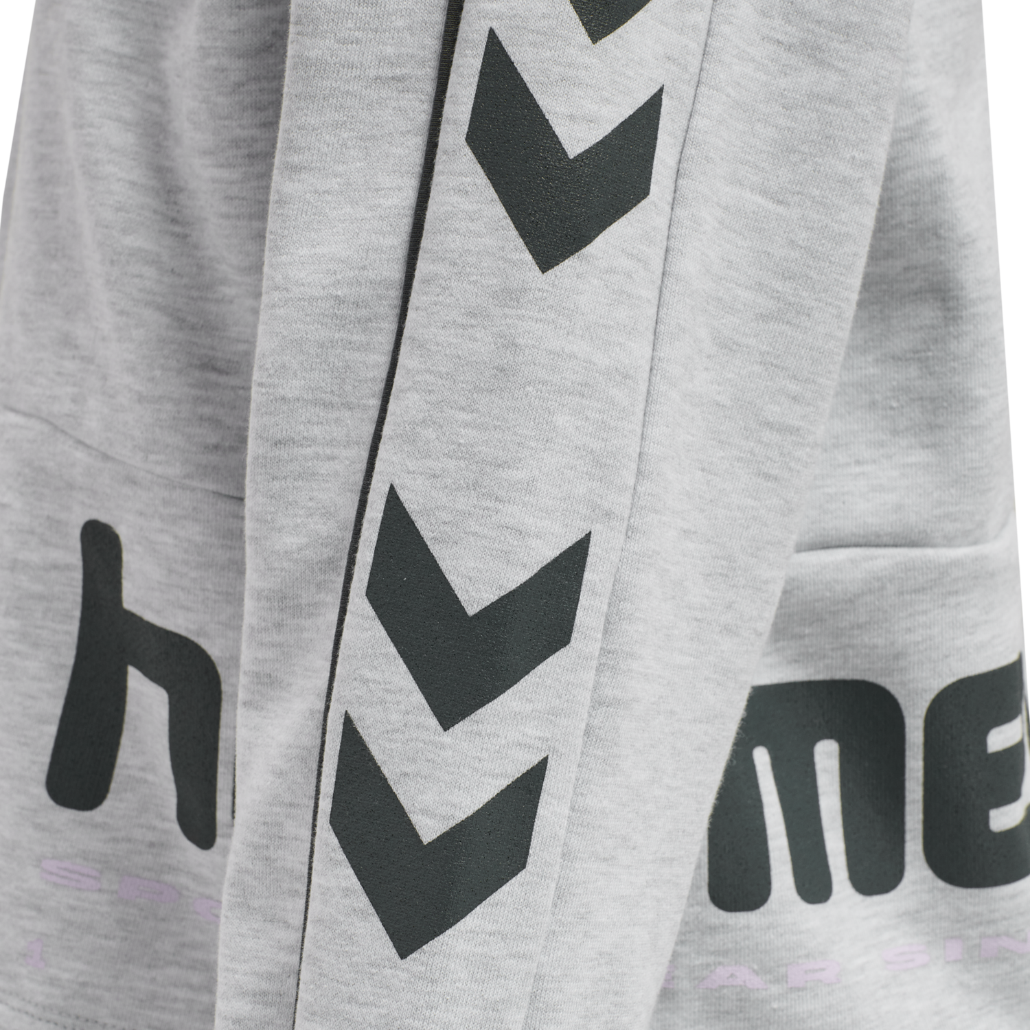 hmlLGC YOKO CROPPED HOODIE, LIGHT GREY MELANGE, packshot