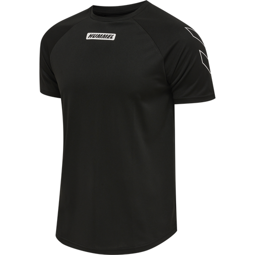 hmlTE TIHALT T-SHIRT, BLACK, packshot