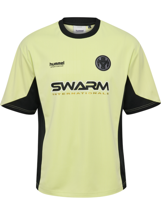 hmlLOOSE FB JERSEY S/S TOPSCORER, SHADOW LIME, packshot