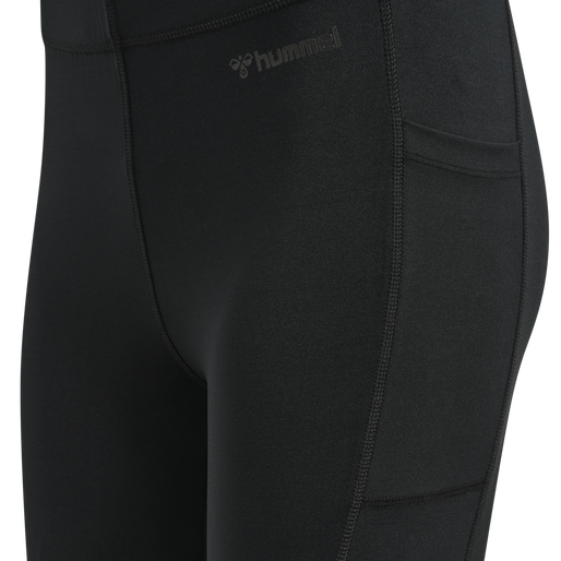 hmlMT MABLEY MID WAIST TIGHTS, BLACK hmlMT MABLEY MID WAIST TIGHTS, BLACK, packshot