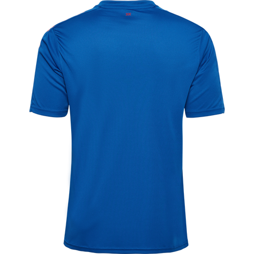 hmlCORE XK STRIPED JERSEY S/S, TRUE BLUE/TRUE RED, packshot