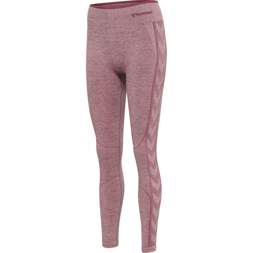 hmlMT UNA SEAMLESS MID WAIST TIGHTS, DUSKY ORCHID MELANGE, packshot