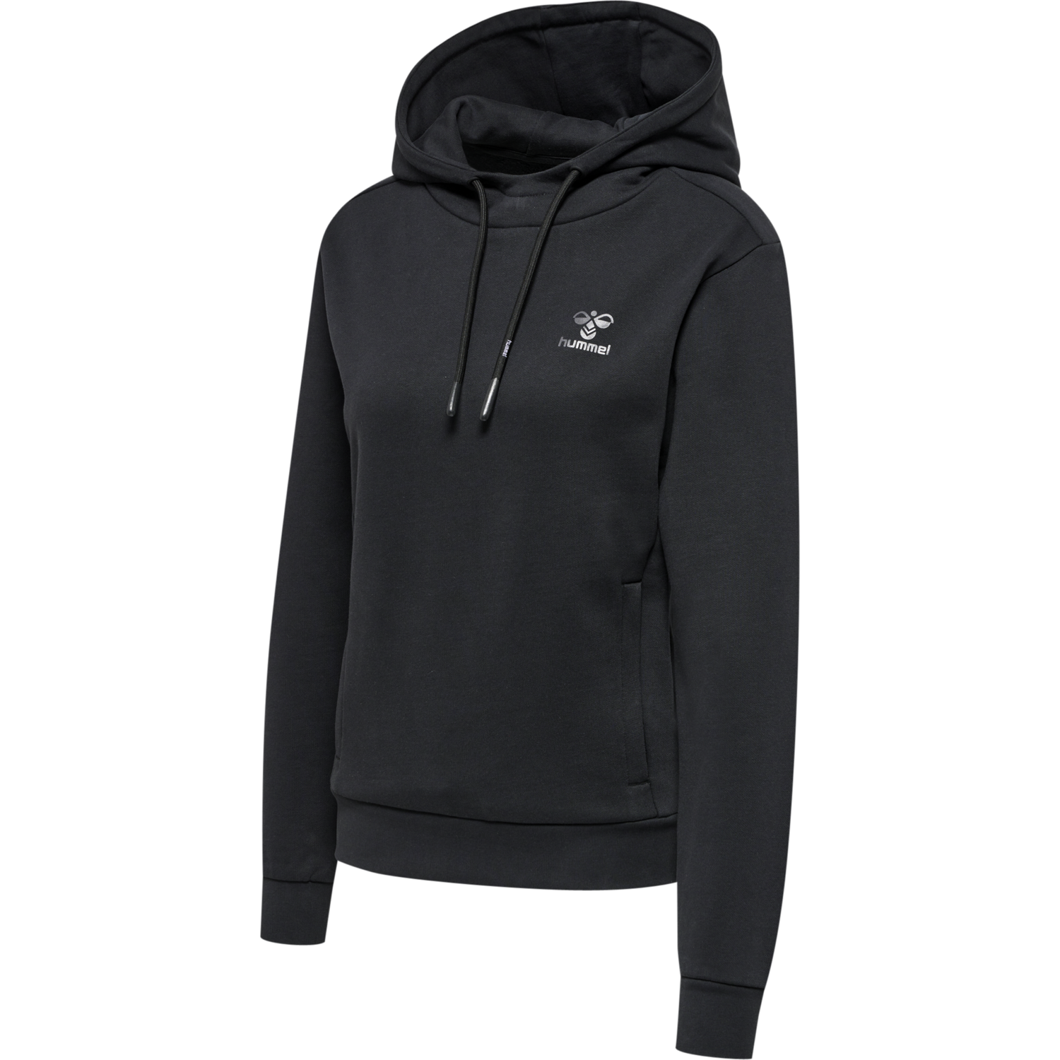 hmlOFFGRID HOODIE WO, JET BLACK/FORGED IRON, packshot
