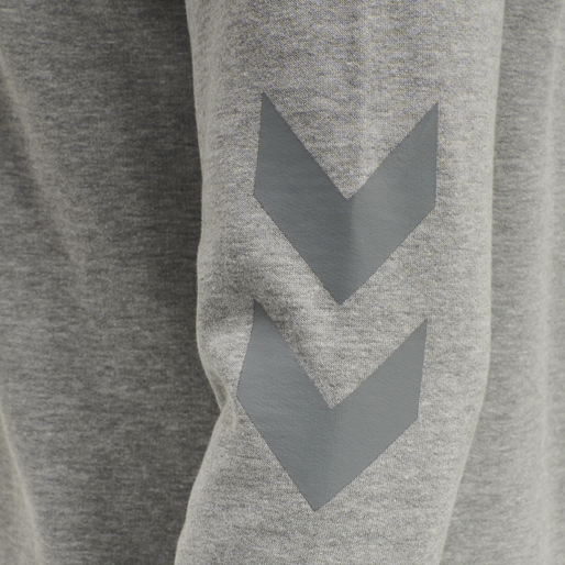 hmlLEGACY LOGO HOODIE PLUS, GREY MELANGE hmlLEGACY LOGO HOODIE PLUS, GREY MELANGE, packshot