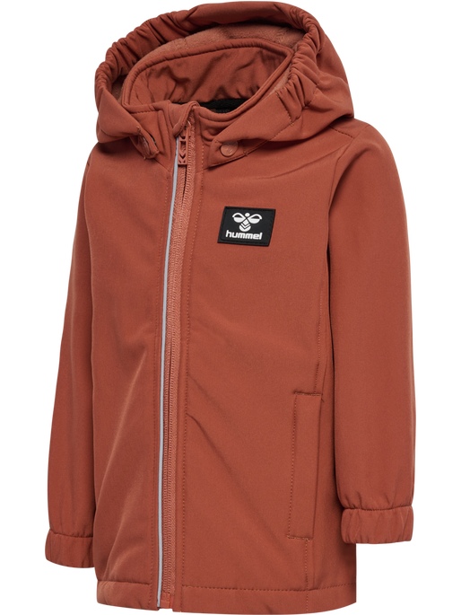 hmlMARS TEX MINI SOFTSHELL JACKET, COPPER BROWN, packshot