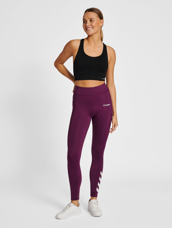 hmlMT CHIPO MID WAIST TIGHTS, GRAPE WINE, model