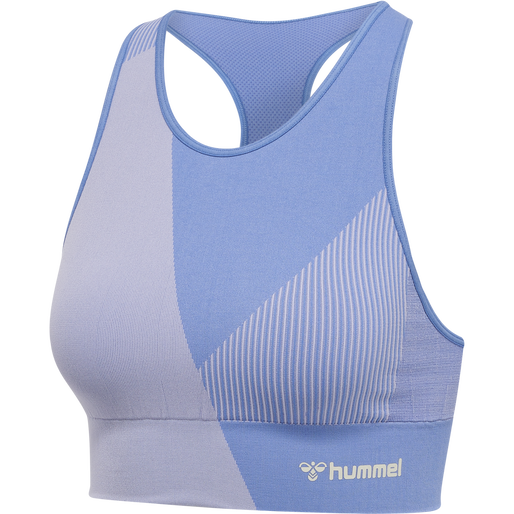 hmlMT UNITE SEAMLESS SPORTS TOP, MARINA/LAVENDER, packshot