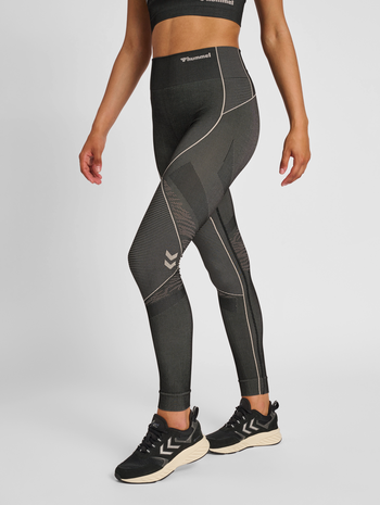 hmlMT MILA SEAMLESS MID WAIST TIGHT, BLACK, model