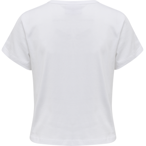 hmlIC TEXAS CROPPED T-SHIRT, WHITE, packshot