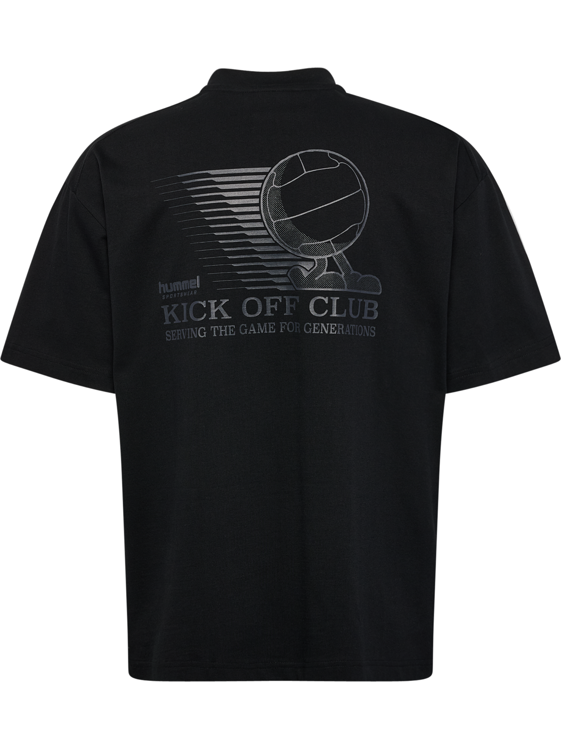 hmlLOOSE T-SHIRT S/S KICK OFF CLUB, BLACK, packshot