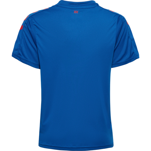 hmlCORE XK STRIPED JERSEY S/S KIDS, TRUE BLUE/TRUE RED, packshot