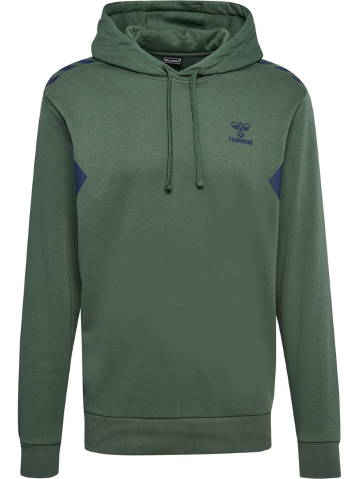 hmlSTALTIC COTTON HOODIE, DUCK GREEN, packshot