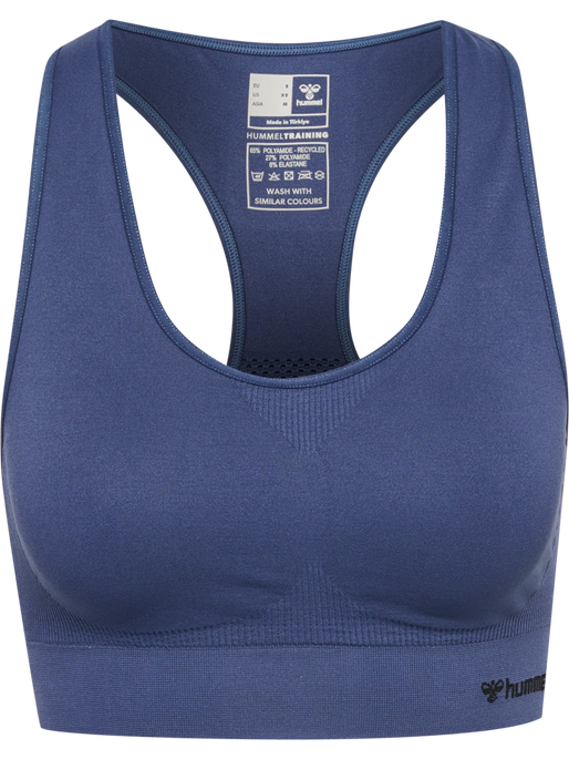 hmlTIF SEAMLESS SPORTS TOP, BLUE INDIGO hmlTIF SEAMLESS SPORTS TOP, BLUE INDIGO, packshot