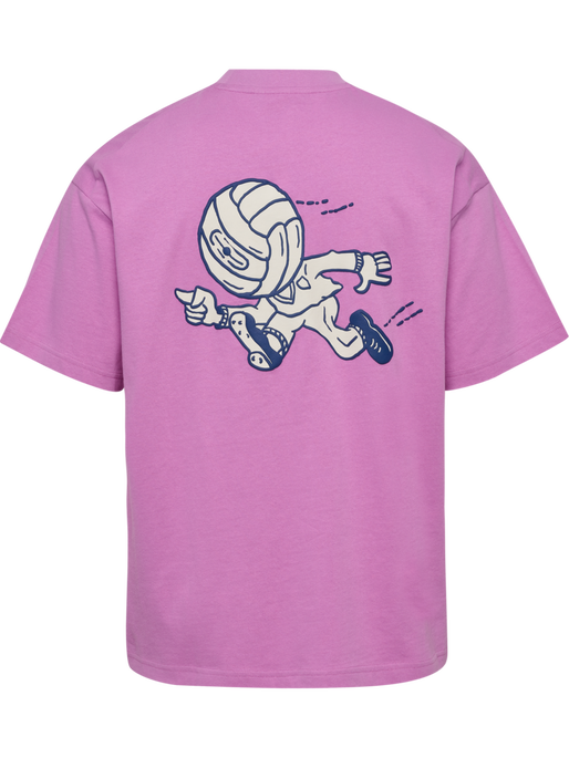 hmlLOOSE T-SHIRT S/S HEADBALL, VIOLET hmlLOOSE T-SHIRT S/S HEADBALL, VIOLET, packshot