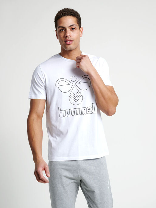 hmlPETER T-SHIRT S/S, WHITE, model