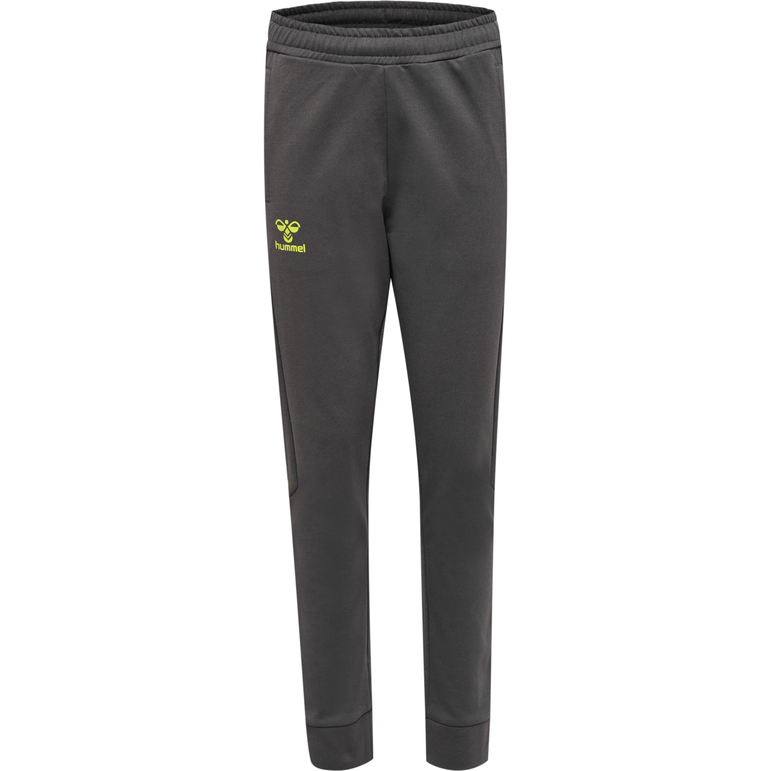 hmlOFFGRID COTTON PANTS KIDS, FORGED IRON/DARK CITRON, packshot