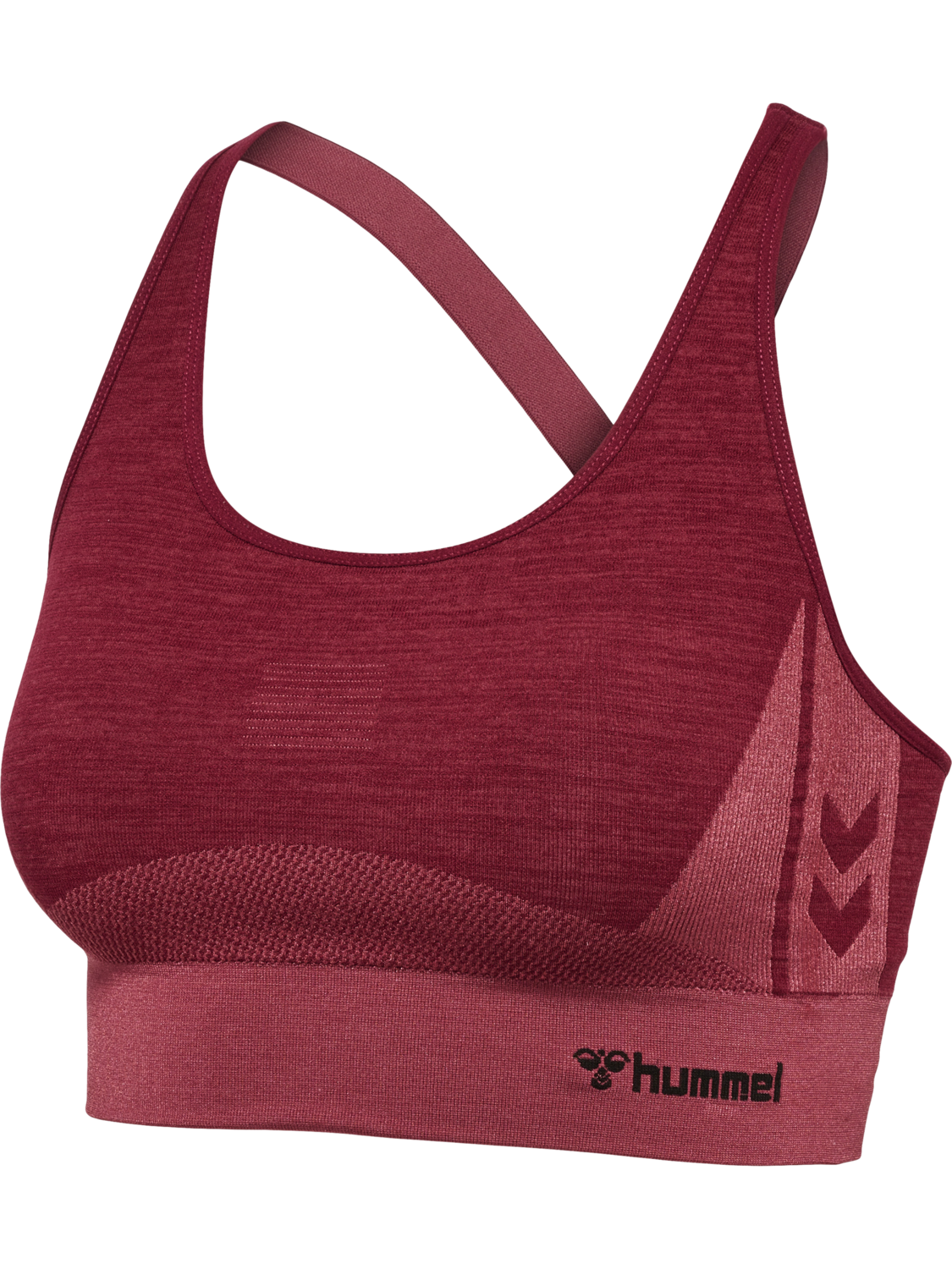 hmlCLEA SEAMLESS  SPORTS TOP, CABERNET/APPLE BUTTER MELANGE, packshot