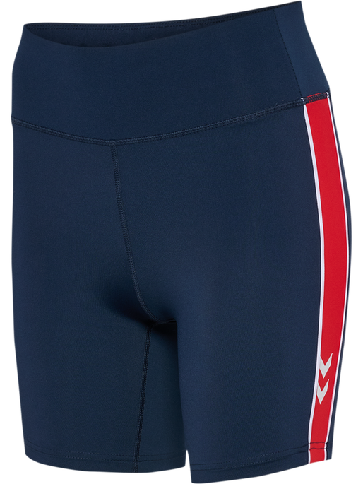 hmlPULSE PIPING MW SHORT TIGHTS, DRESS BLUES/MARS RED hmlPULSE PIPING MW SHORT TIGHTS, DRESS BLUES/MARS RED, packshot
