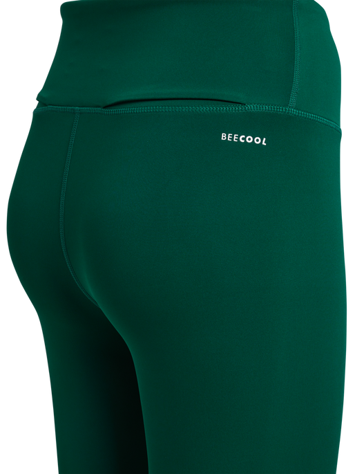 hmlCOURT MID WAIST POCKET TIGHTS W, RAIN FOREST, packshot