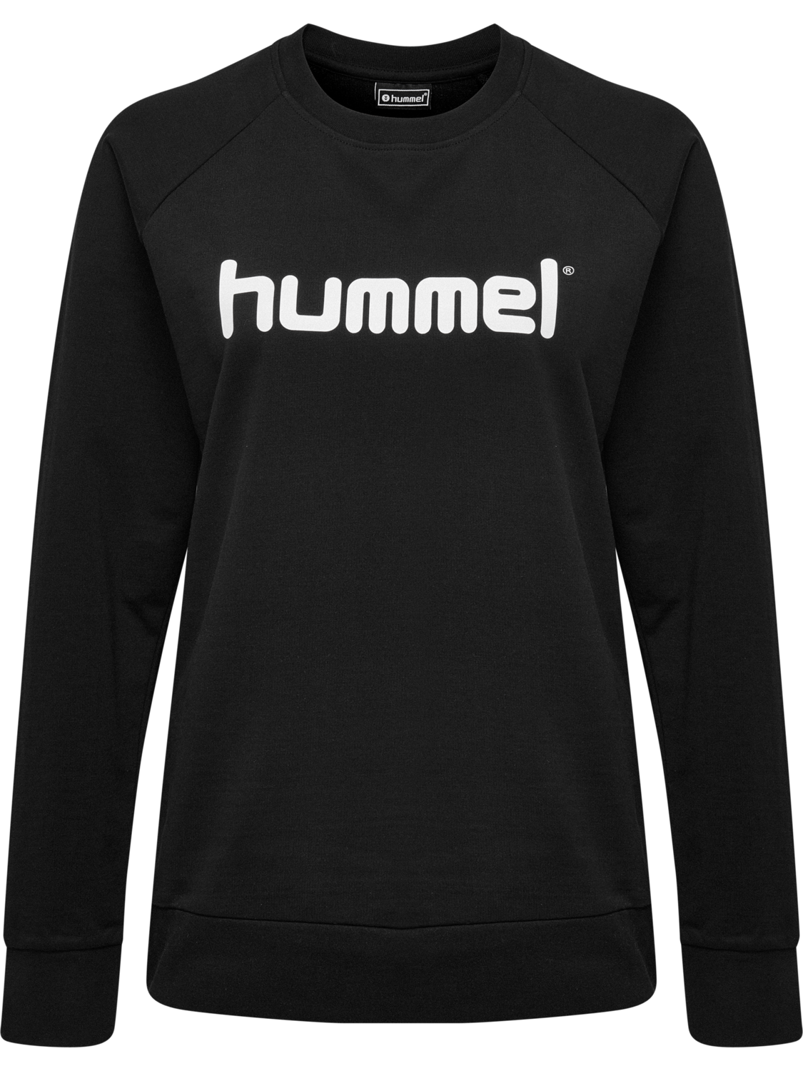 HUMMEL GO COTTON LOGO SWEATSHIRT WOMAN, BLACK, packshot