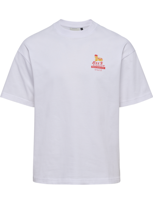 hmlLOOSE T-SHIRT S/S BEES STADIUM, WHITE/PAPRIKA hmlLOOSE T-SHIRT S/S BEES STADIUM, WHITE/PAPRIKA, packshot