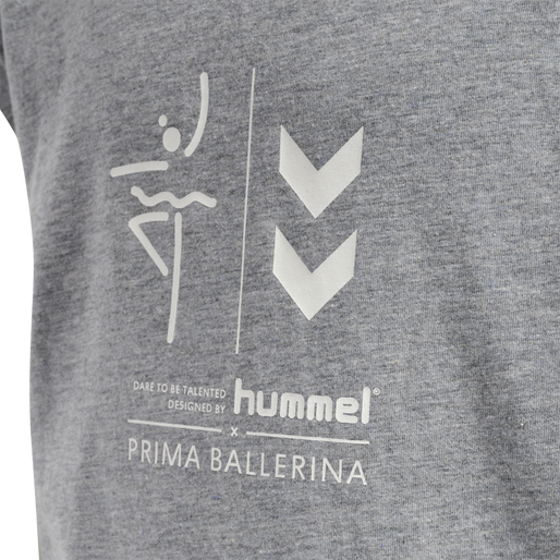 hmlPRIMA BEE T-SHIRT S/S, GREY MELANGE, packshot