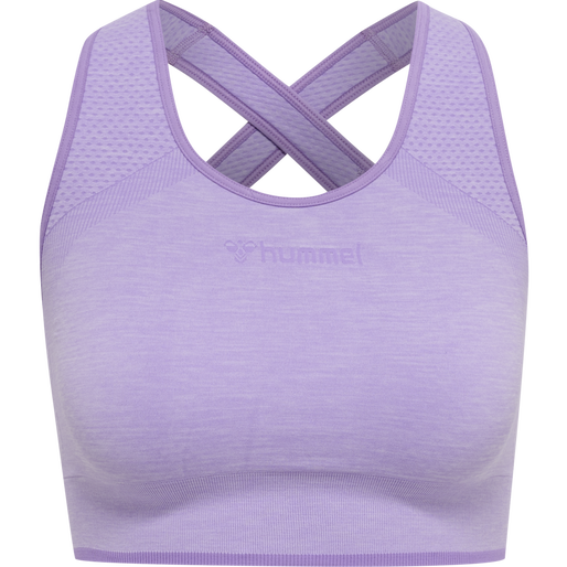 hmlMT UNA SEAMLESS SPORTS TOP, LAVENDER MELANGE, packshot