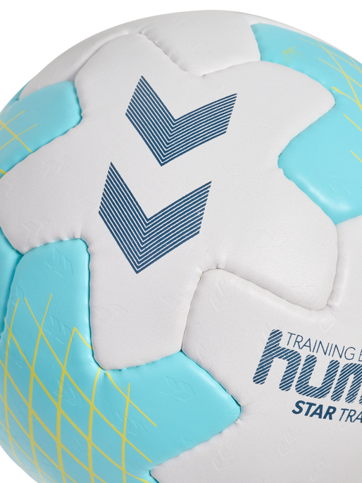 hmlSTAR TRAINING HB, OFF WHITE/LIGHT BLUE/YELLOW, packshot