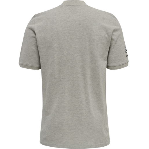 hmlMOVE GRID POLO, GREY MELANGE, packshot