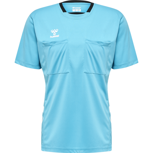 hmlREFEREE CHEVRON JERSEY S/S, SCUBA BLUE, packshot