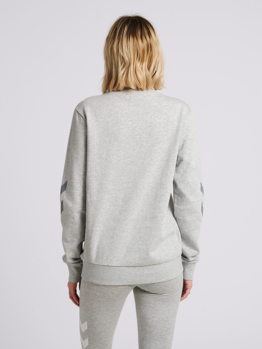 hmlLEGACY SWEATSHIRT, GREY MELANGE, model