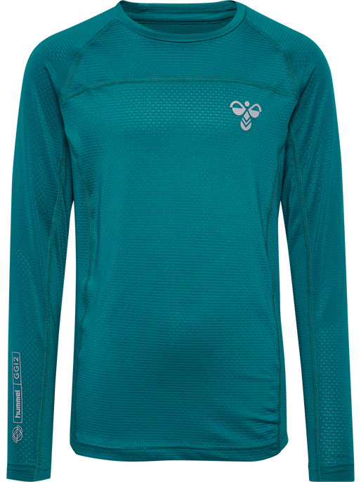 hmlGG12 TRAINING TEE L/S KIDS, DEEP LAGOON, packshot