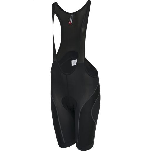 BIKE 8 PANEL BIB SHORTS, BLACK, packshot