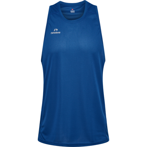 MEN'S ATHLETIC RUNNING SINGLET, TRUE BLUE, packshot