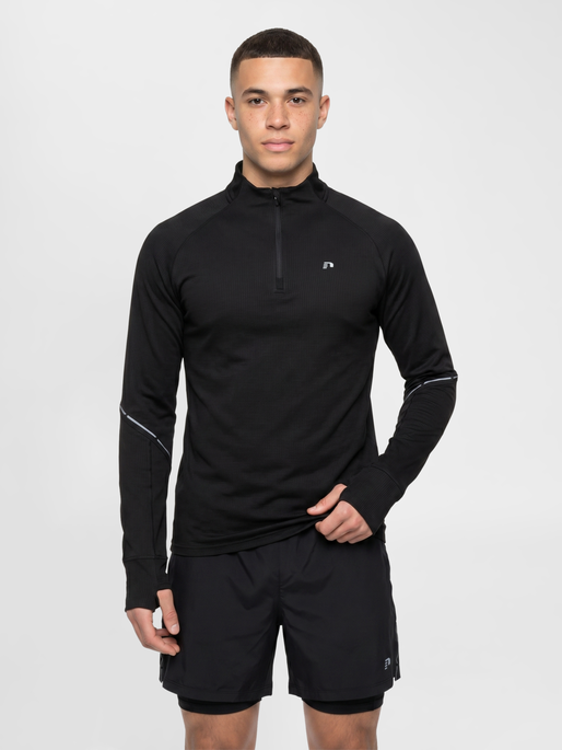nwlPOWER HALF ZIP MIDLAYER, BLACK, model