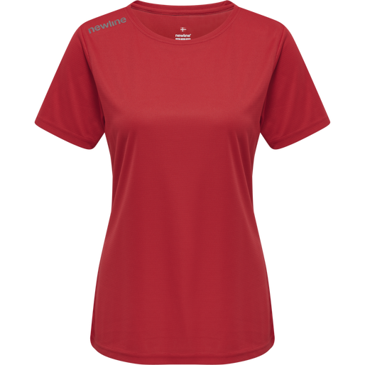 WOMEN CORE FUNCTIONAL T-SHIRT S/S, TANGO RED, packshot