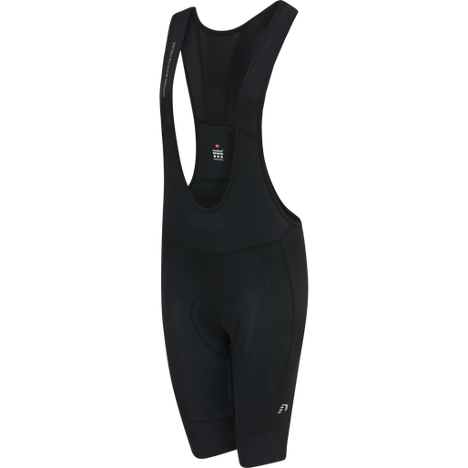 WOMENS CORE BIKE PANEL BIB SHORTS, BLACK, packshot