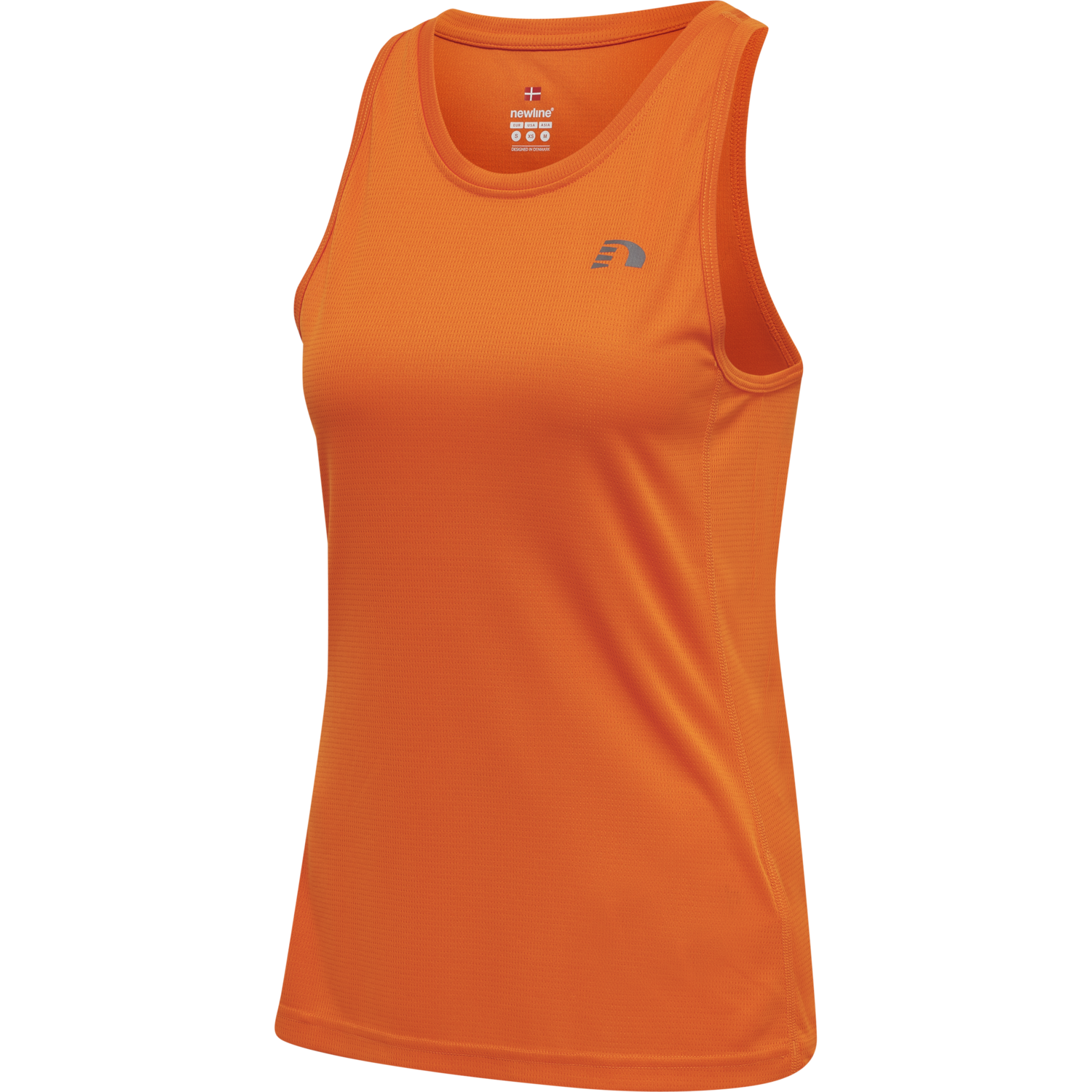 WOMEN CORE RUNNING SINGLET, ORANGE TIGER, packshot