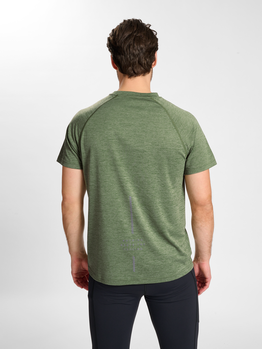 nwlORLANDO T-SHIRT S/S MEN, FOUR LEAF CLOVER MELANGE, model