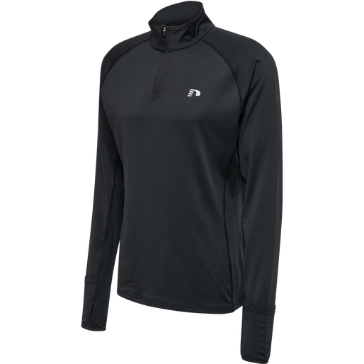 nwlLAKEWOOD 1/2 ZIP L/S MEN, BLACK, packshot